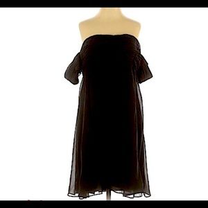 NWT Black Silk Mini Dress